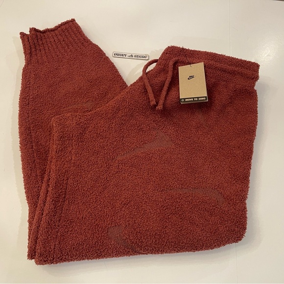 Nike Pants - Nike Phoenix Cozy Knit Boucle Pants Brown Oversized Joggers women